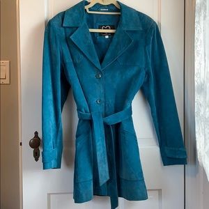 Teal Suede Coat